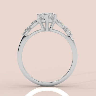 Clearance ! Best Quality 3.50Ct Marquise & Side Diamond Designer Ring