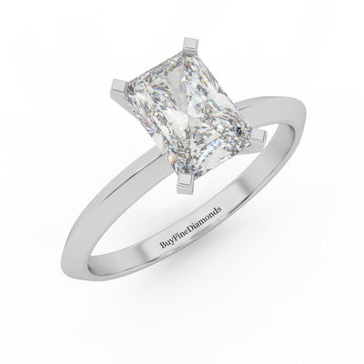 IGI Certified Radiant Diamond Solitaire Engagement Ring Platinum 1.00Ct-7.00Ct