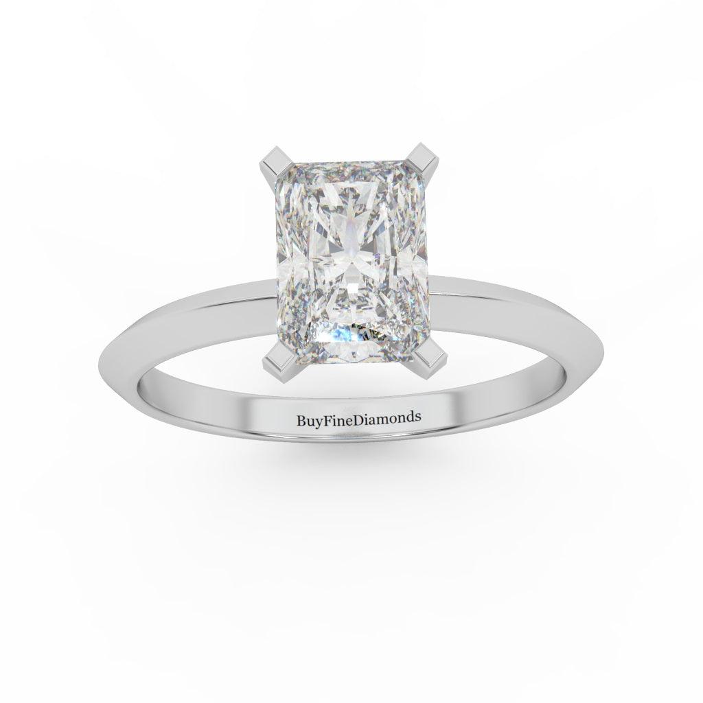 IGI Certified Radiant Diamond Solitaire Engagement Ring Platinum 1.00Ct-7.00Ct