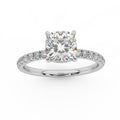 Clearance ! IGI Certified Cushion Diamond Hidden Halo Engagement Ring Platinum 1.40Ct E/VS