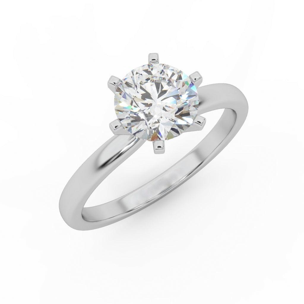 Clearance IGI Certified D-F/VS 4.00Ct Round Diamond Solitaire Engagement Ring in Platinum