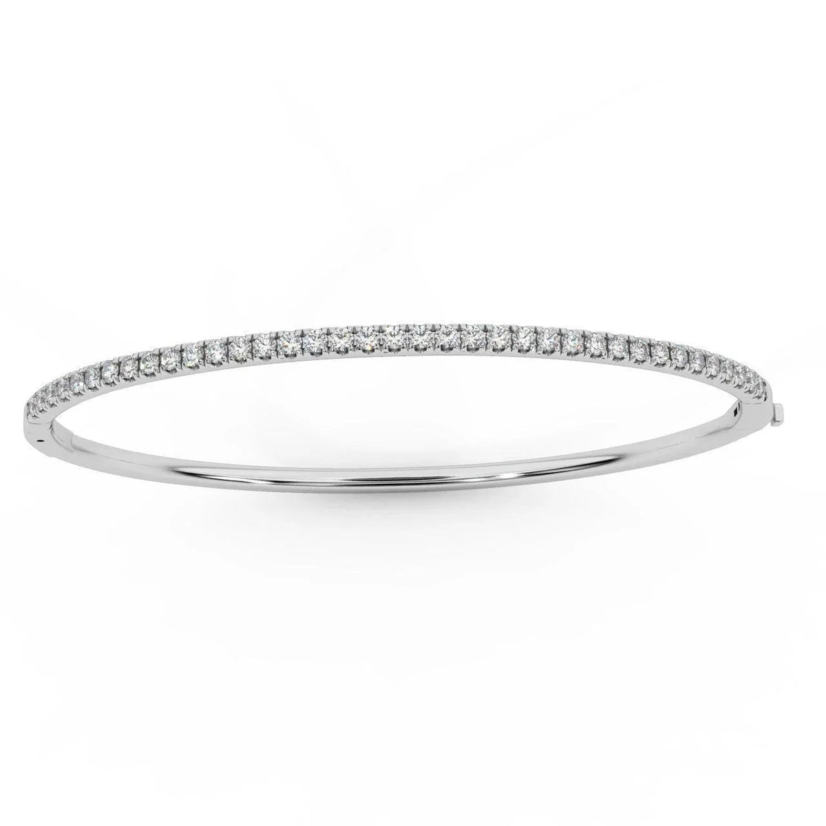 1.50ct Round Diamond Tennis Bangle - 18k White Gold