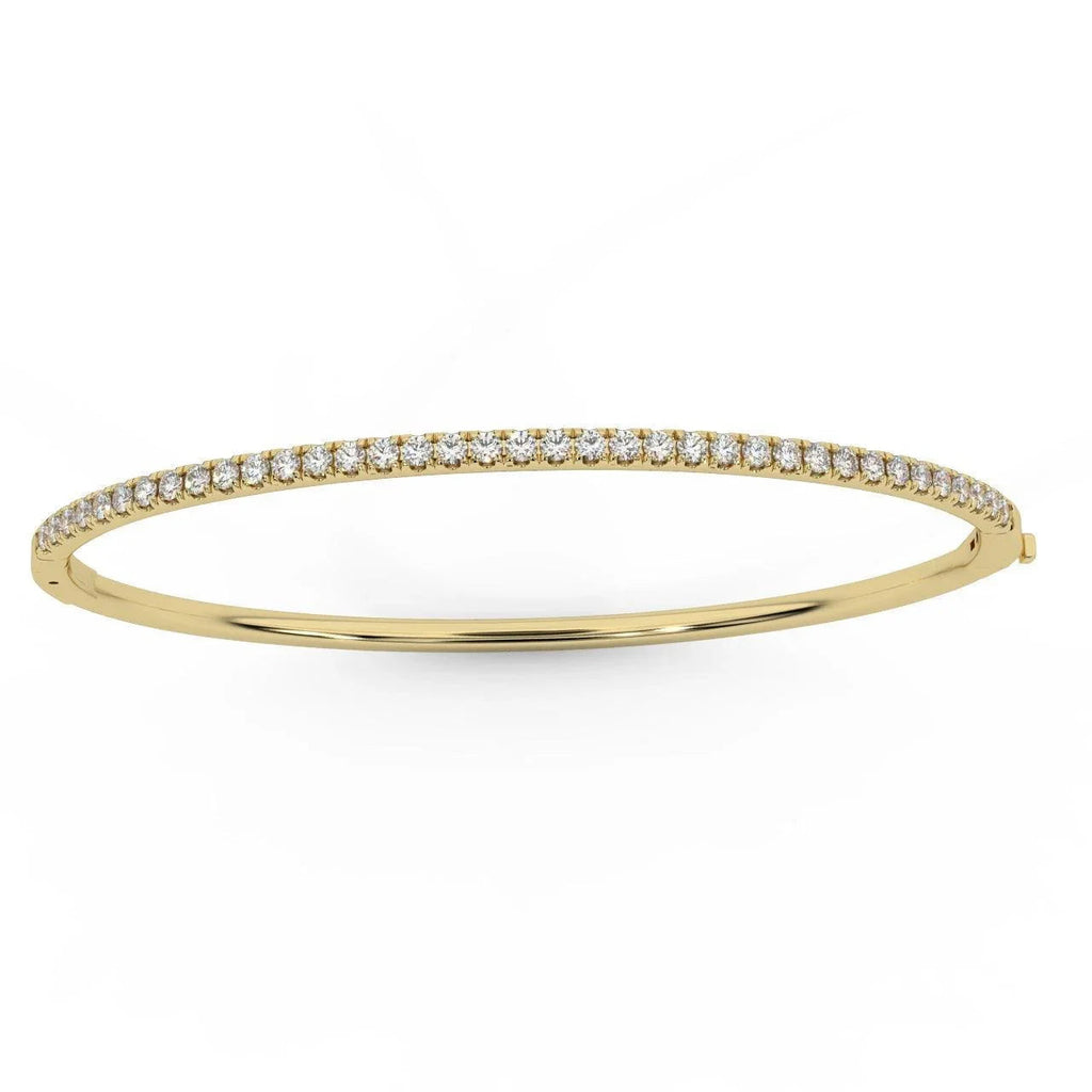 1.50ct Round Diamond Tennis Bangle - 18k Yellow Gold