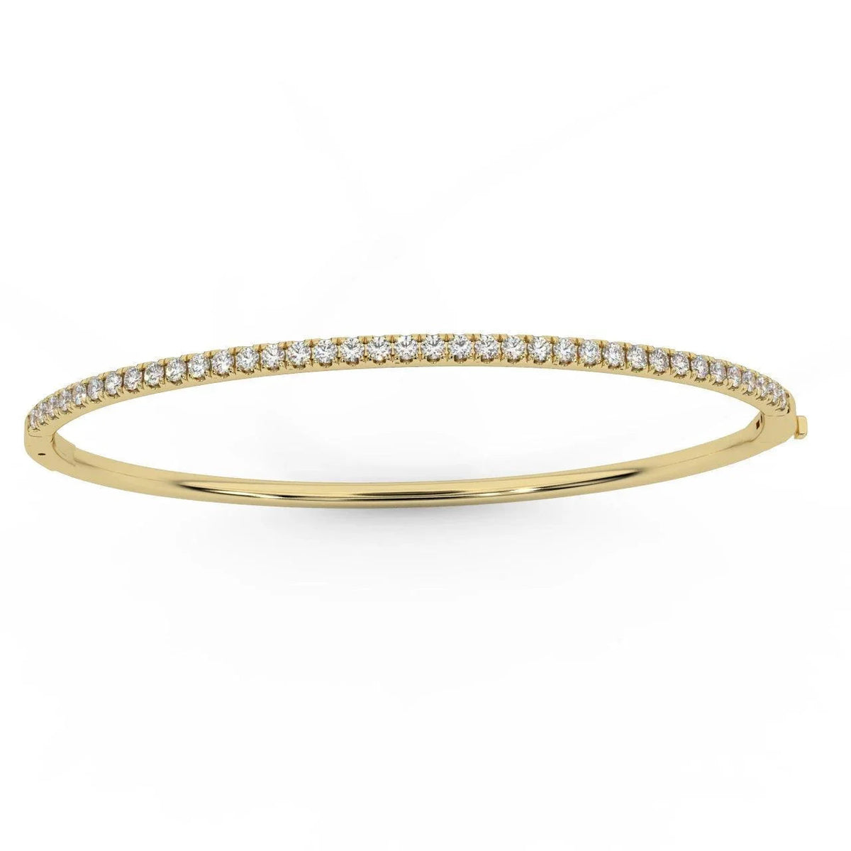 1.50ct Round Diamond Tennis Bangle - 18k Yellow Gold