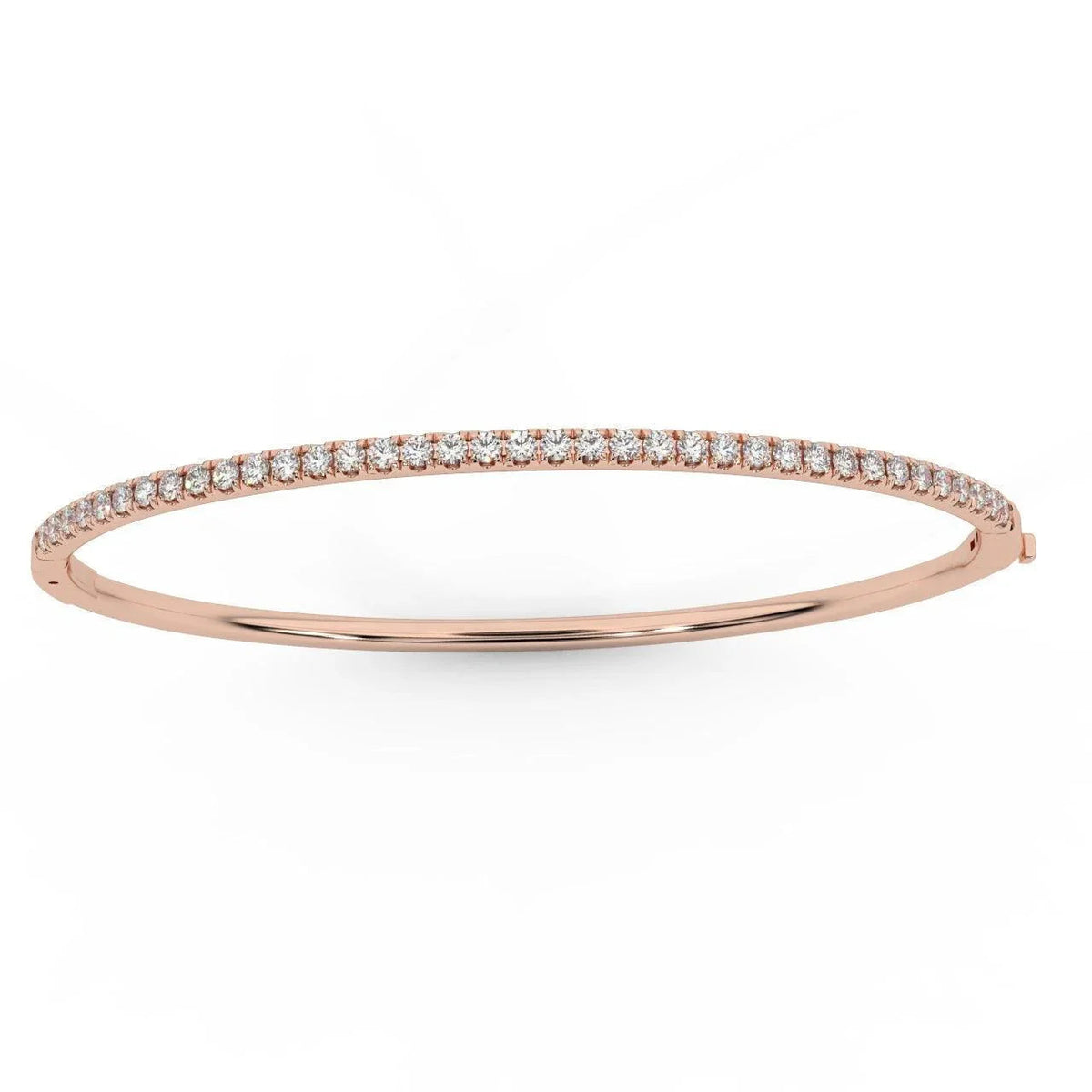 1.50ct Round Diamond Tennis Bangle - 18k Rose Gold