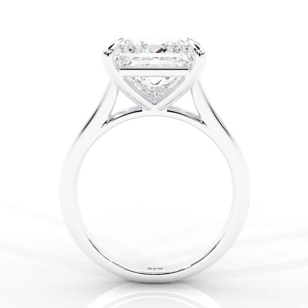 SALE - F/VS 3.00Ct-4.00Ct Princess Diamond Solitaire Engagement Ring in Platinum