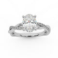 IGI Certified E/VS Oval & Diamond Engagement Ring in Platinum , 18k Gold 1.00Ct - 3.00Ct