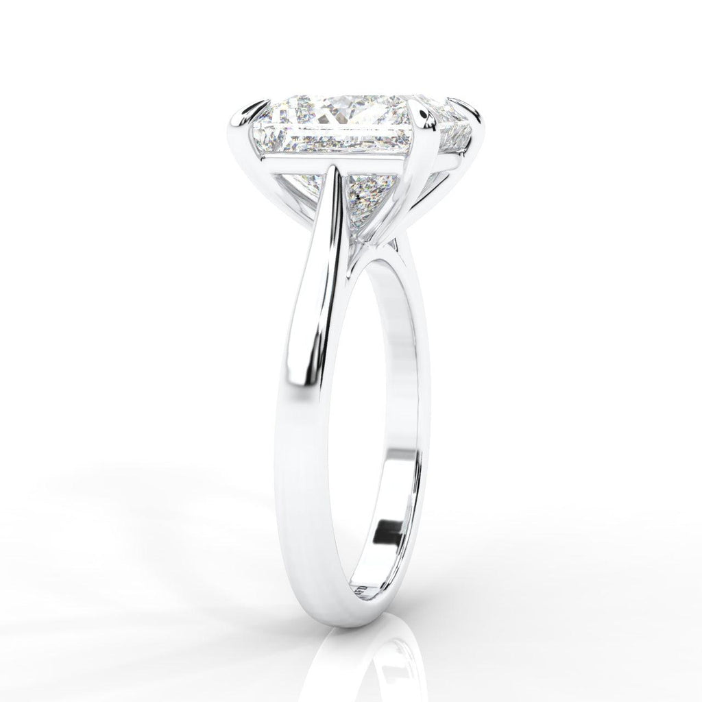 Clearance F/VS 3.00Ct - 4.00Ct Princess Diamond Engagement Ring in Platinum (Stone Size 8.60mm)