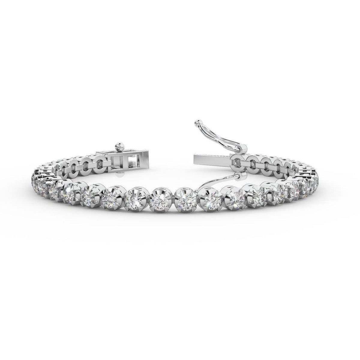 1.50ct Round Diamond Tennis Bracelet - 9k White Gold