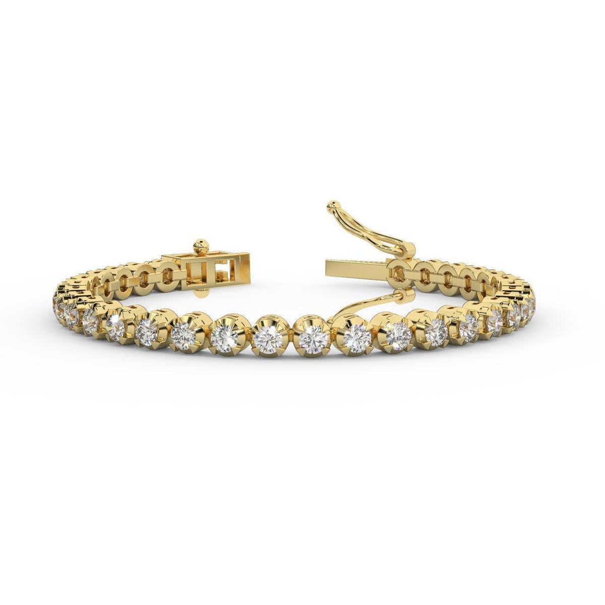 1.50ct Round Diamond Tennis Bracelet - 9k Yellow Gold