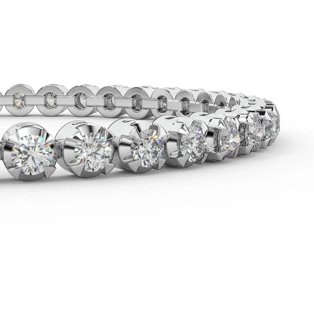 5.00ct Round Diamond Tennis Bracelet - 9k Gold (Angle View 2)
