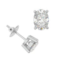 Special Gift ! 1.10Ct D/VS Oval Cut Diamond Stud Earrings In 18K White Gold