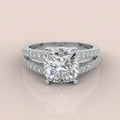 Sale ! 4.50Ct E/VS Cushion Diamond Split Shank Engagement Ring Platinum