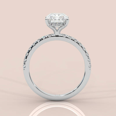 Special Offer! IGI Certified Radiant Diamond Hidden Halo Engagement Ring Platinum 4.50Ct