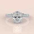 4.50CT F/VS Certified Oval Diamond Engagement Ring in Platinum
