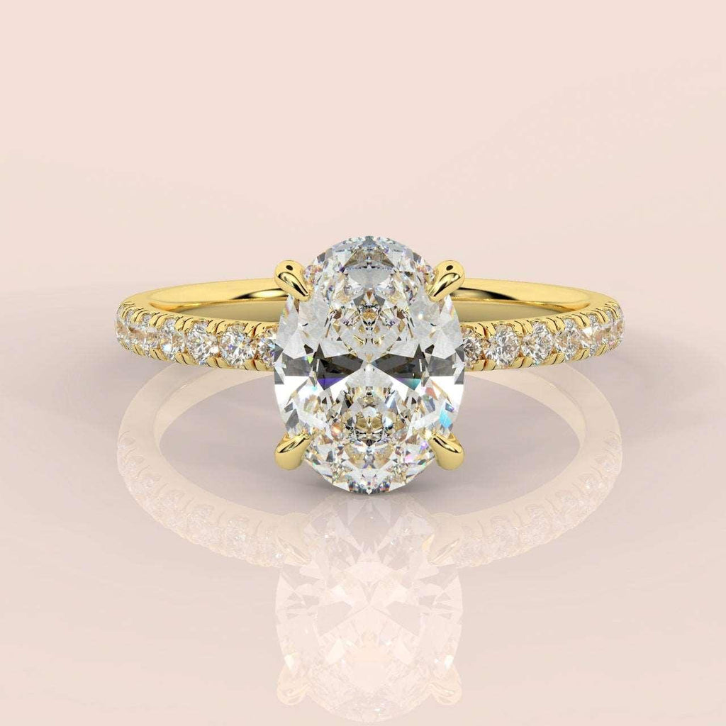 4.50CT F/VS Certified Oval Diamond Engagement Ring in Platinum