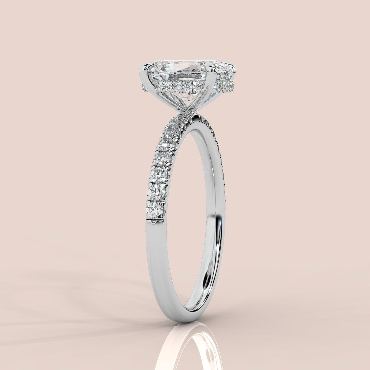 Certified Oval Lab Diamond Engagement Ring 4.50ct - 5.50Ct