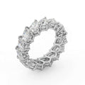 5.00 Ct D/VS Pear Diamond Full Eternity Ring in Hallmarked 18k Gold & Platinum