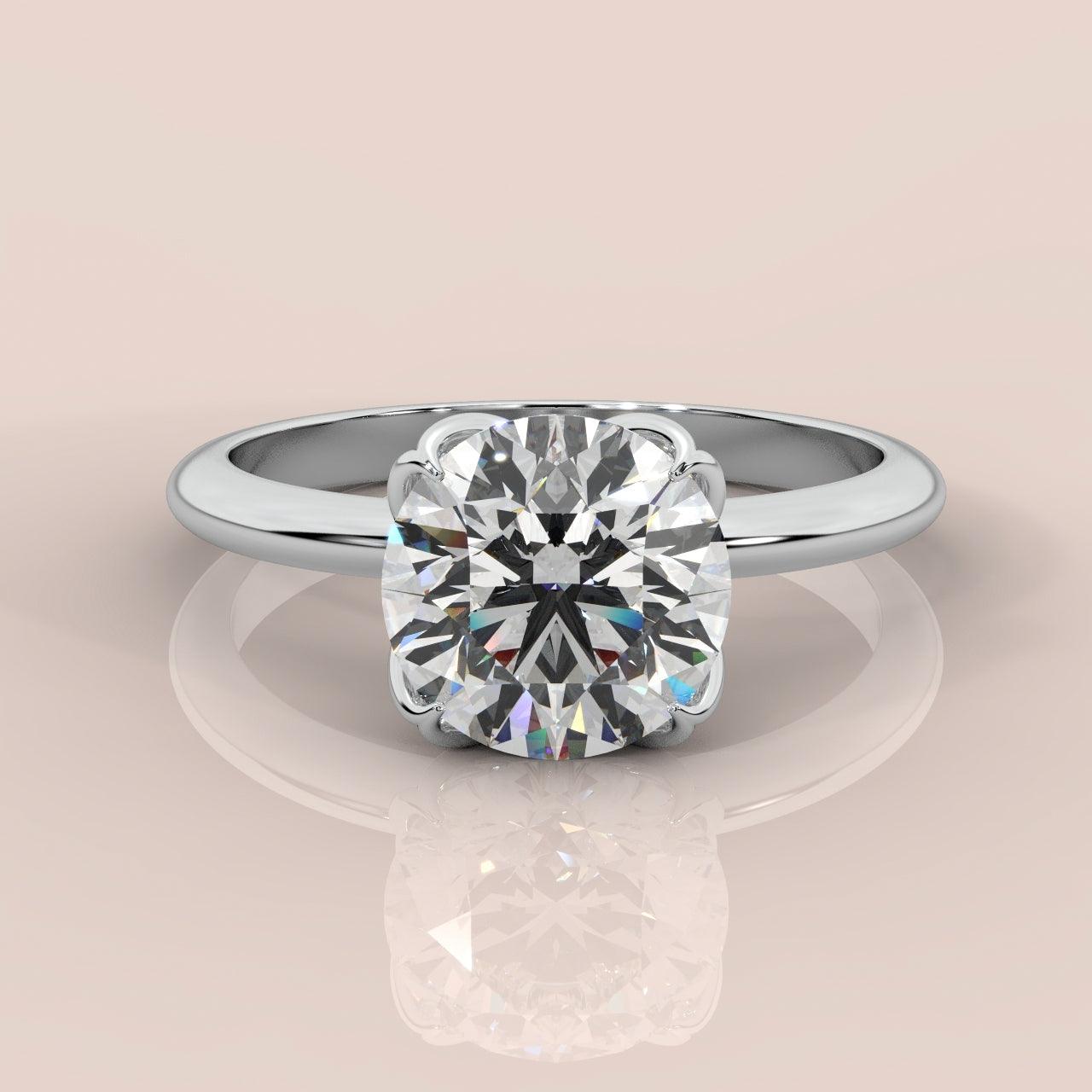 EXCEPTIONAL VALUE D-E/VS ROUND DIAMOND SOLITAIRE ENGAGEMENT RING PLATINUM 1.00CT - 2.5CT