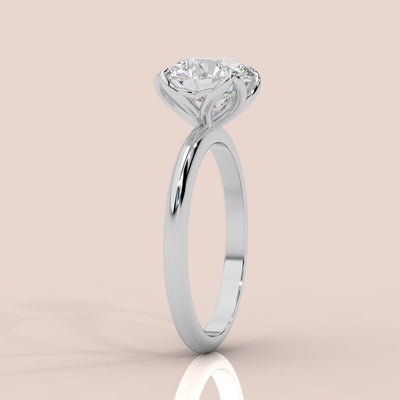 EXCEPTIONAL VALUE D-E/VS ROUND DIAMOND SOLITAIRE ENGAGEMENT RING PLATINUM 1.00CT - 2.5CT