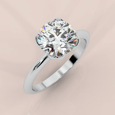 EXCEPTIONAL VALUE D-E/VS ROUND DIAMOND SOLITAIRE ENGAGEMENT RING PLATINUM 1.00CT - 2.5CT