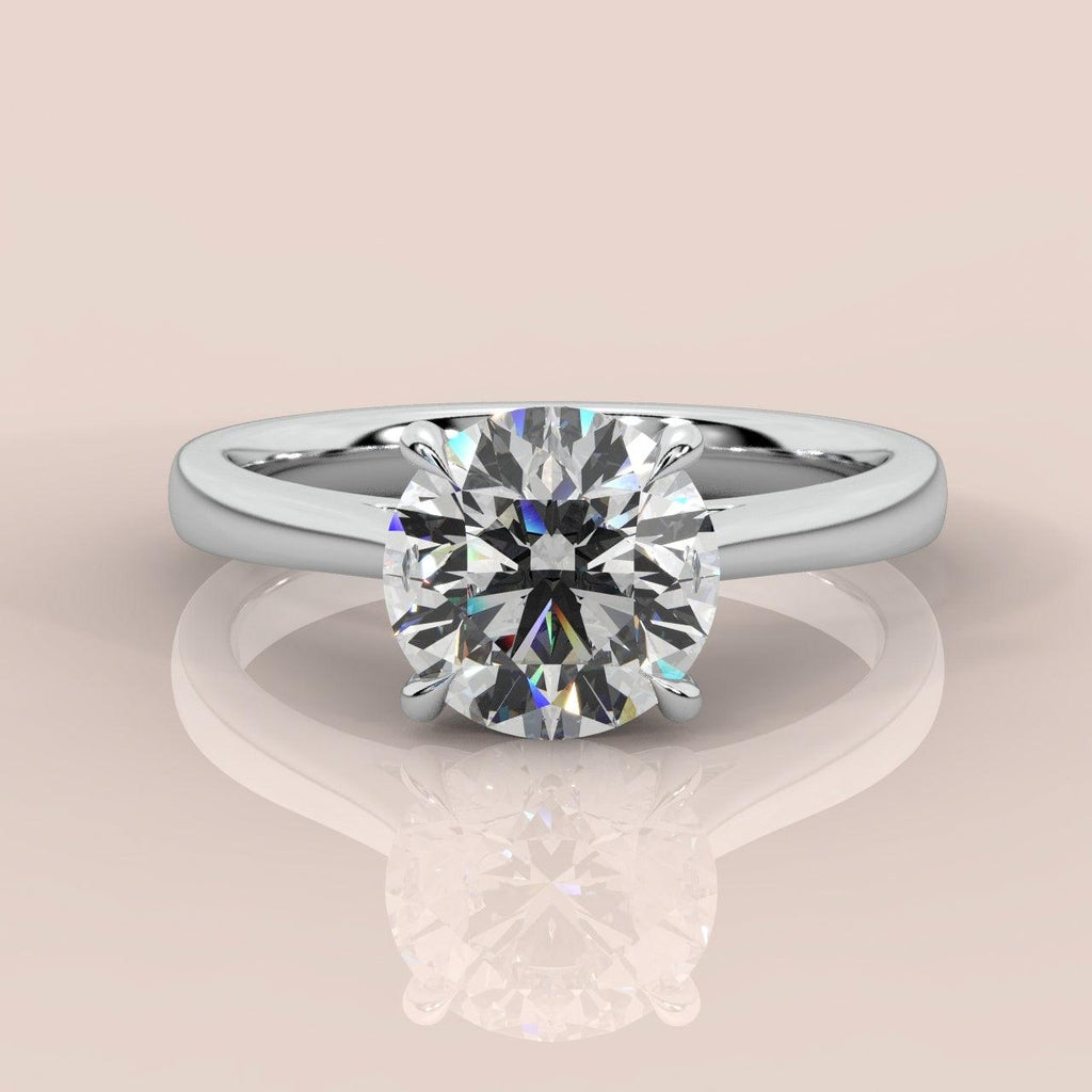 IGI Certified 6.00 Carat E/VS Round Diamond Solitaire Ring In 18k White Gold