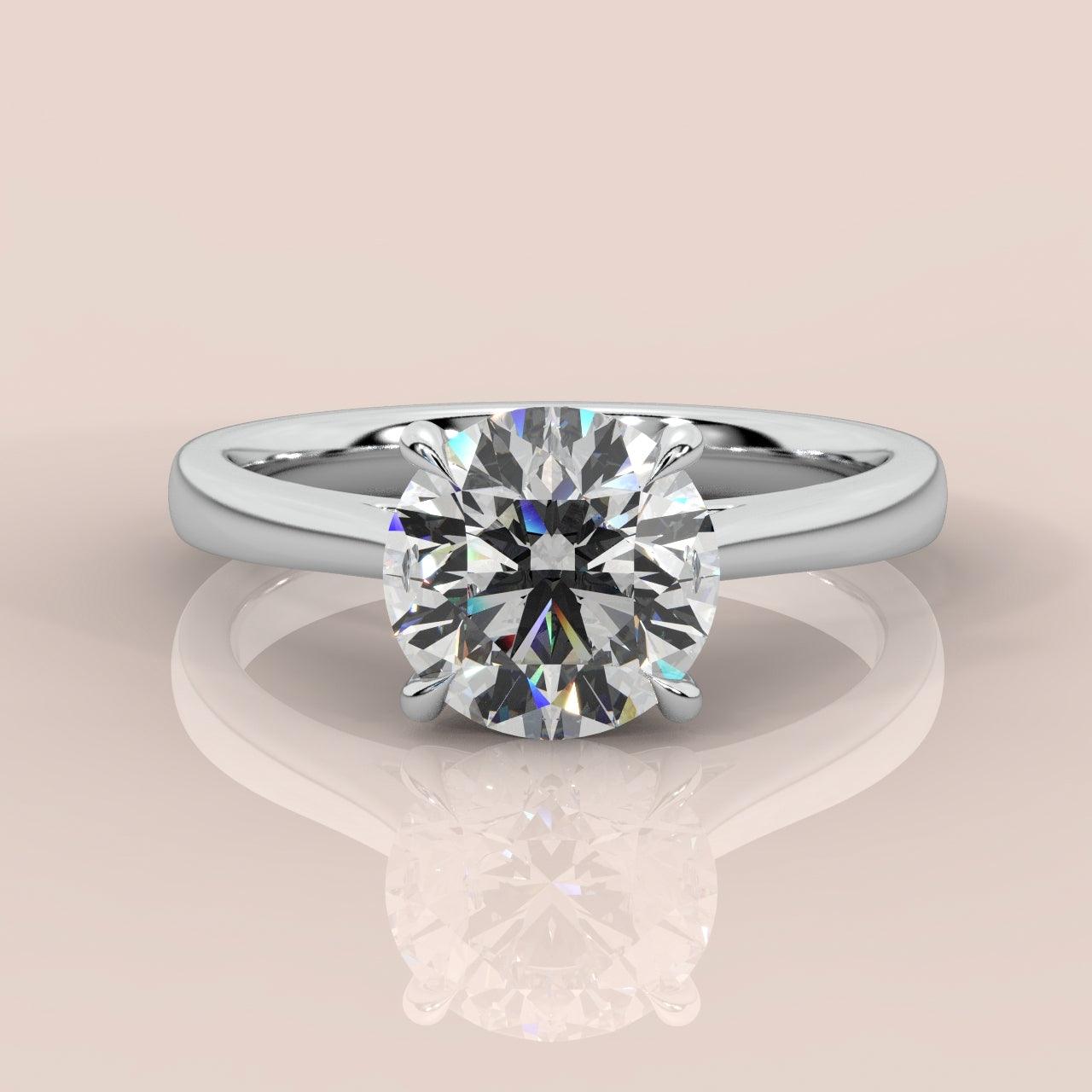 IGI Certified 6.00 Carat E/VS Round Diamond Solitaire Ring In 18k White Gold