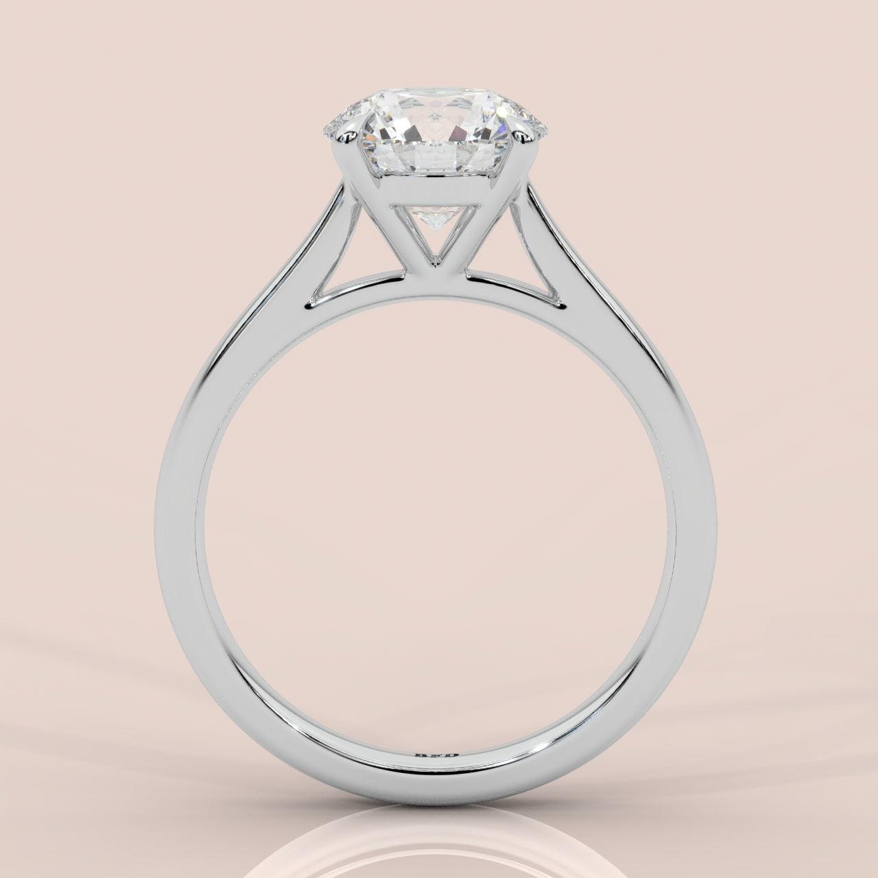 Rare D/VVS Exceptional Quality 2.00-3.00 Ct Certified Round Diamond Solitaire Engagement Ring in Platinum
