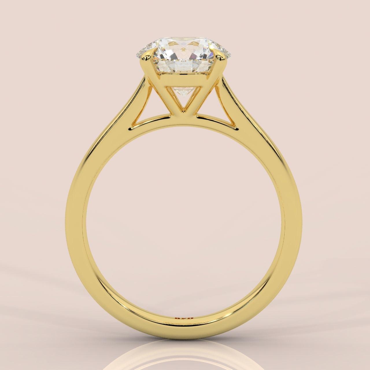 Clearance - 2.50Ct-4.00Ct Certified Round Diamond Solitaire Engagement Ring