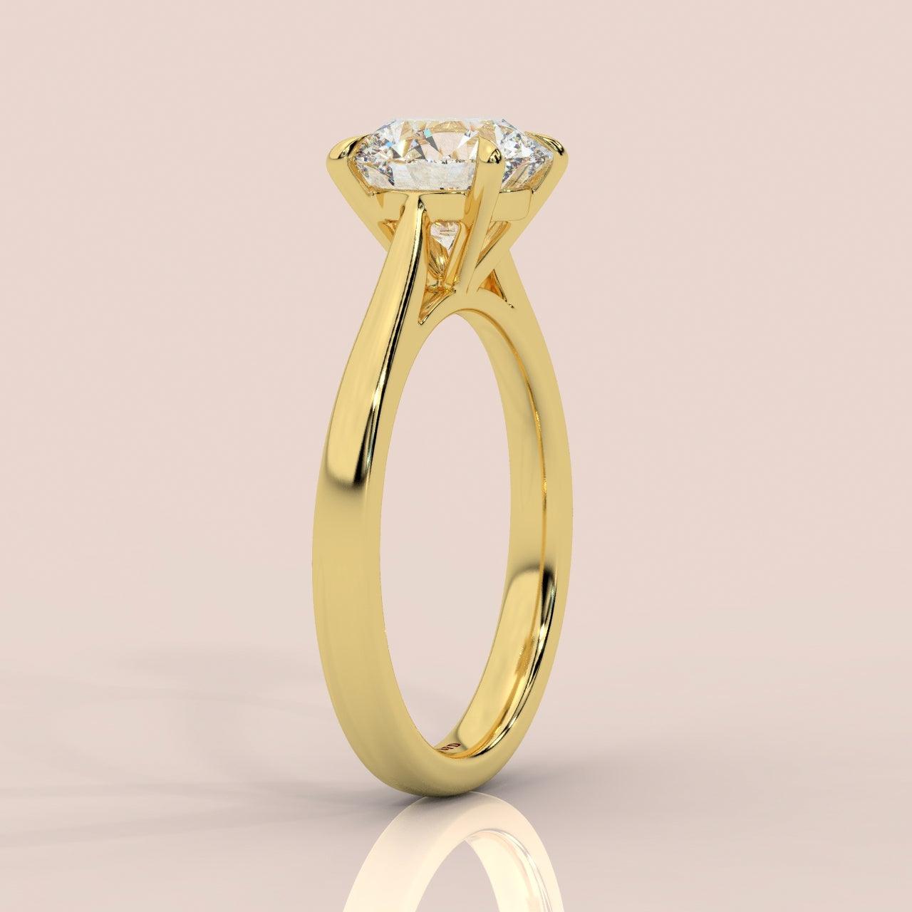 Clearance - 2.50Ct-4.00Ct Certified Round Diamond Solitaire Engagement Ring