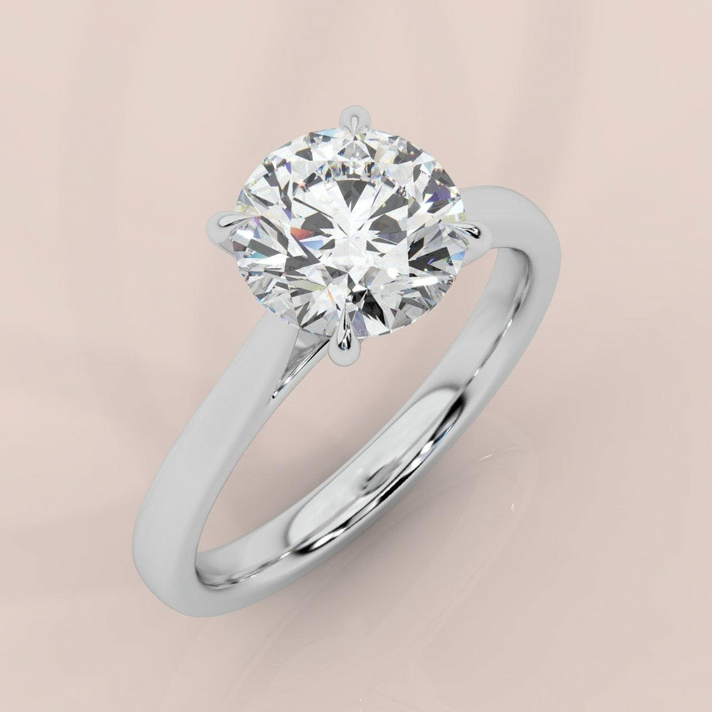 Rare D/VVS Exceptional Quality 2.00-3.00 Ct Certified Round Diamond Solitaire Engagement Ring in Platinum