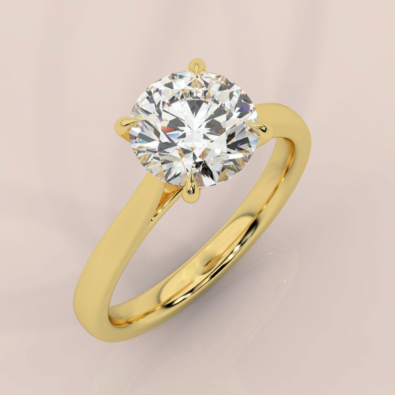 Clearance - 2.50Ct-4.00Ct Certified Round Diamond Solitaire Engagement Ring