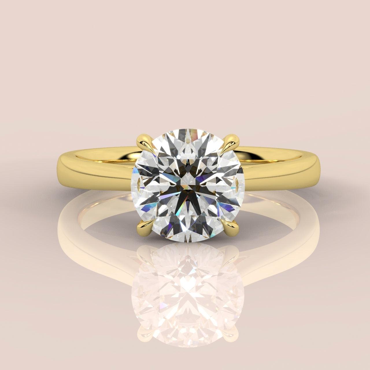 Rare D/VVS Exceptional Quality 2.00-3.00 Ct Certified Round Diamond Solitaire Engagement Ring in Platinum