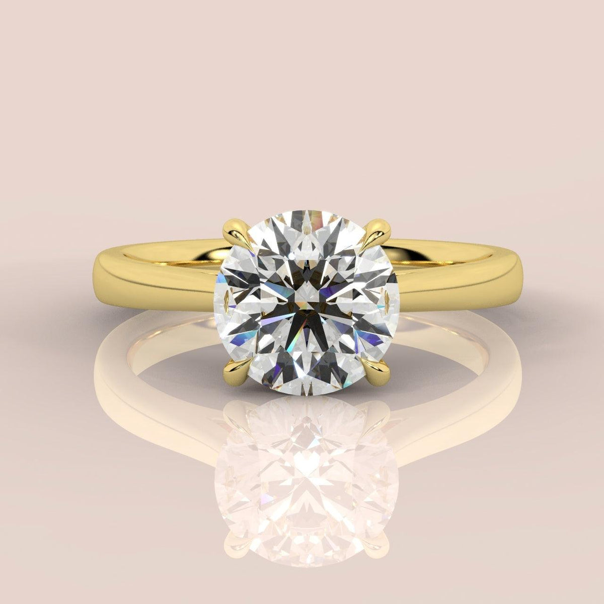 Clearance - 2.50Ct-4.00Ct Certified Round Diamond Solitaire Engagement Ring