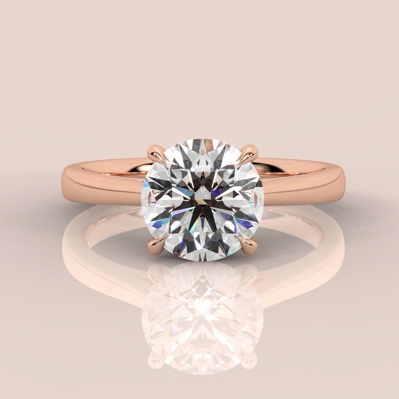 Rare D/VVS Exceptional Quality 2.00-3.00 Ct Certified Round Diamond Solitaire Engagement Ring in Platinum