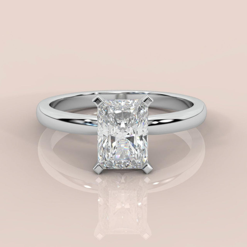 IGI Certified Radiant Diamond Solitaire Engagement Ring Platinum 1.00Ct-7.00Ct