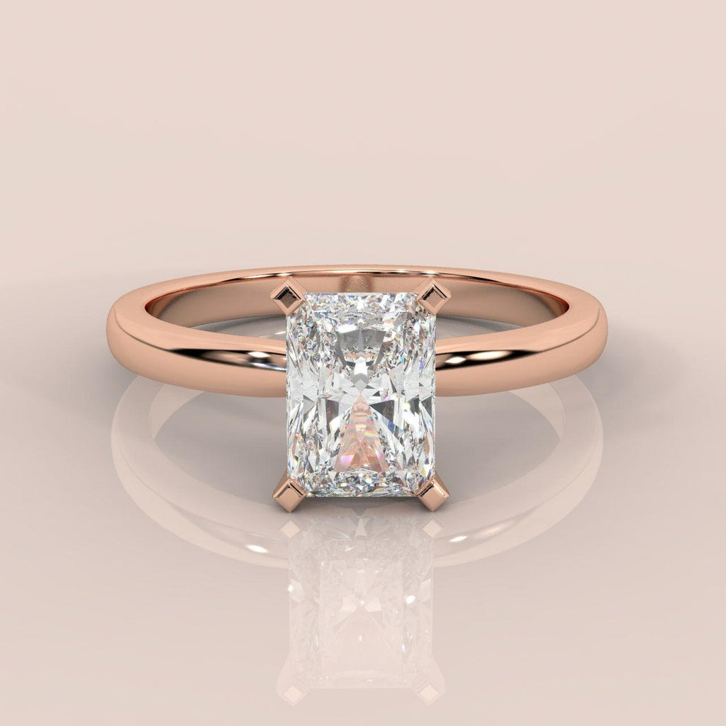 IGI Certified Radiant Diamond Solitaire Engagement Ring Platinum 1.00Ct-7.00Ct