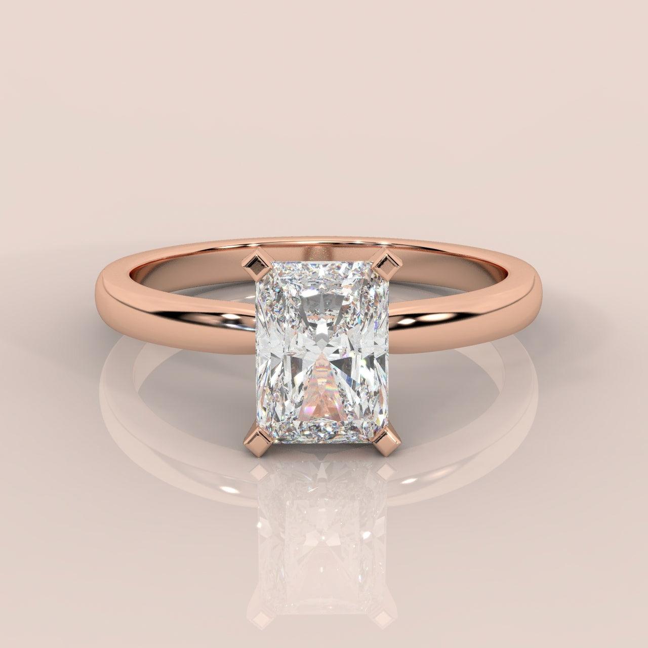 IGI Certified Radiant Diamond Solitaire Engagement Ring Platinum 1.00Ct-7.00Ct