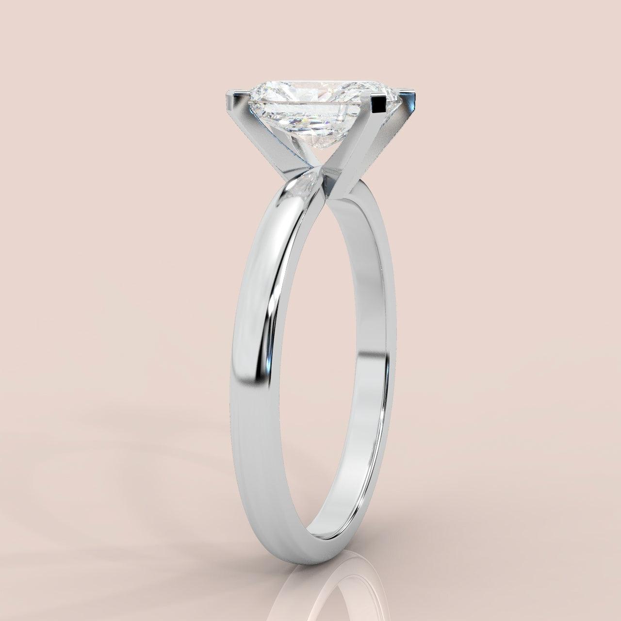 IGI Certified Radiant Diamond Solitaire Engagement Ring Platinum 1.00Ct-7.00Ct