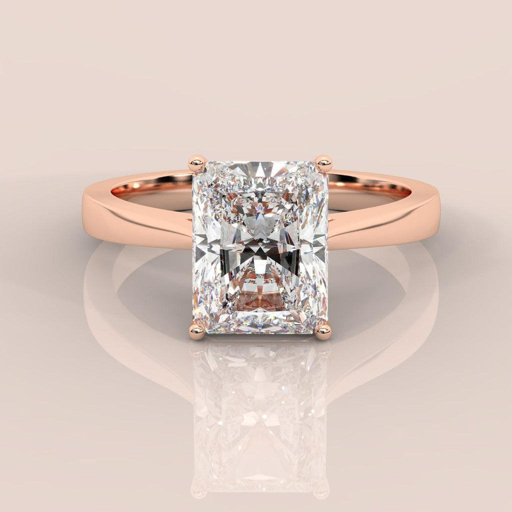 IGI Certified Radiant Diamond Solitaire Engagement Ring Platinum 1.00Ct-7.00Ct