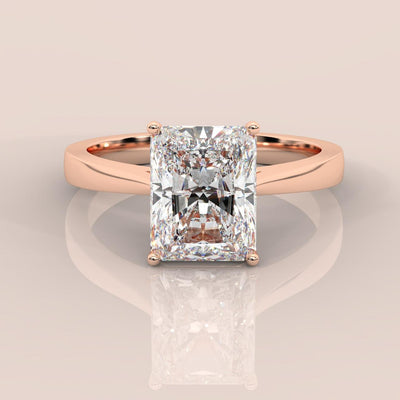 IGI Certified Radiant Diamond Solitaire Engagement Ring Platinum 1.00Ct-7.00Ct