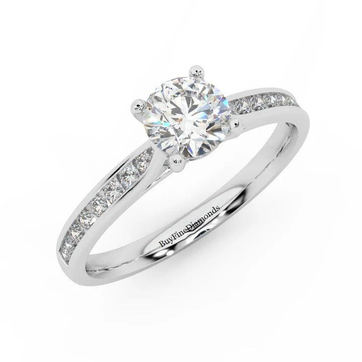 F/VVS2 1.75CT IGI Certified Diamond Round Brilliant Cut Engagement Ring - Platinum