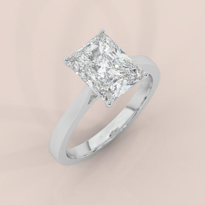 IGI Certified Radiant Diamond Solitaire Engagement Ring Platinum 1.00Ct-7.00Ct