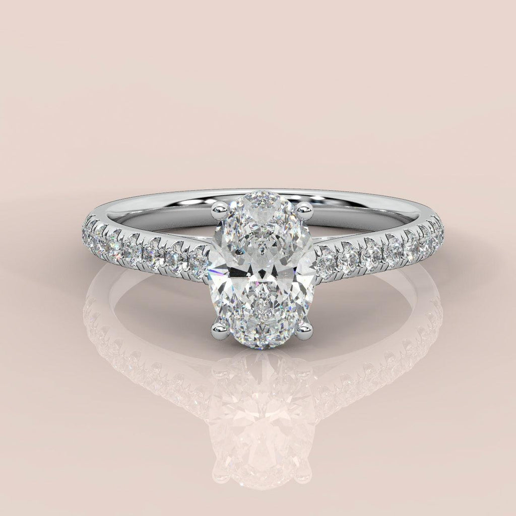 IGI Certified 2.00ct Lab Grown Oval Diamond Engagement Ring