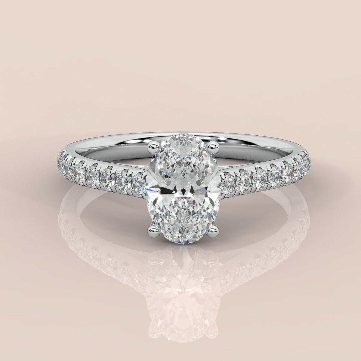 IGI Certified 2.00ct Lab Grown Oval Diamond Engagement Ring