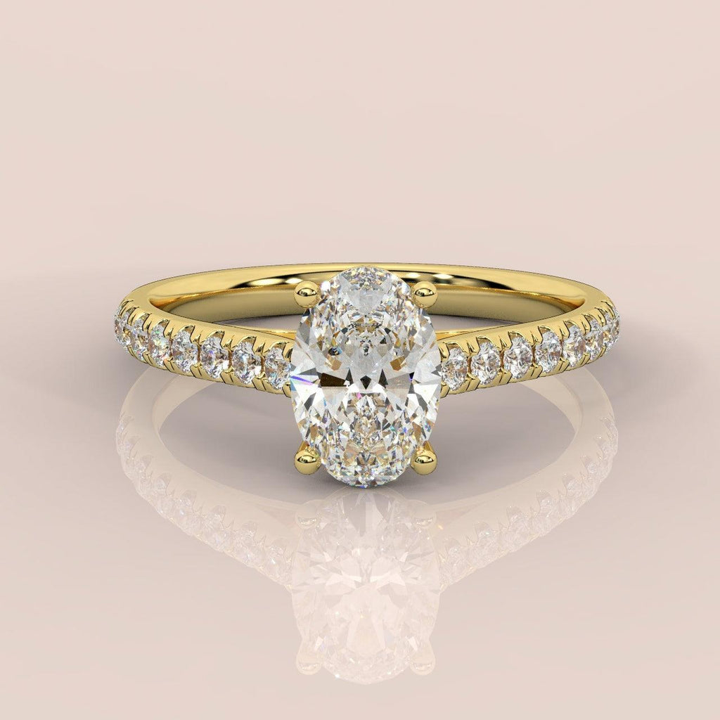 IGI Certified 2.00ct Lab Grown Oval Diamond Engagement Ring