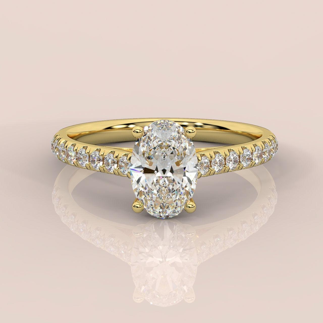 IGI Certified 2.00ct Lab Grown Oval Diamond Engagement Ring