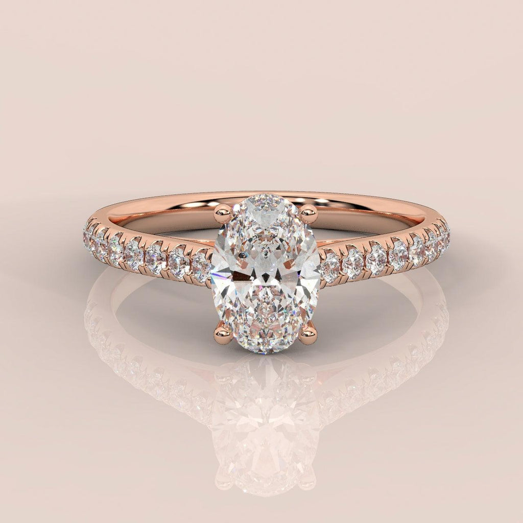 IGI Certified 2.00ct Lab Grown Oval Diamond Engagement Ring