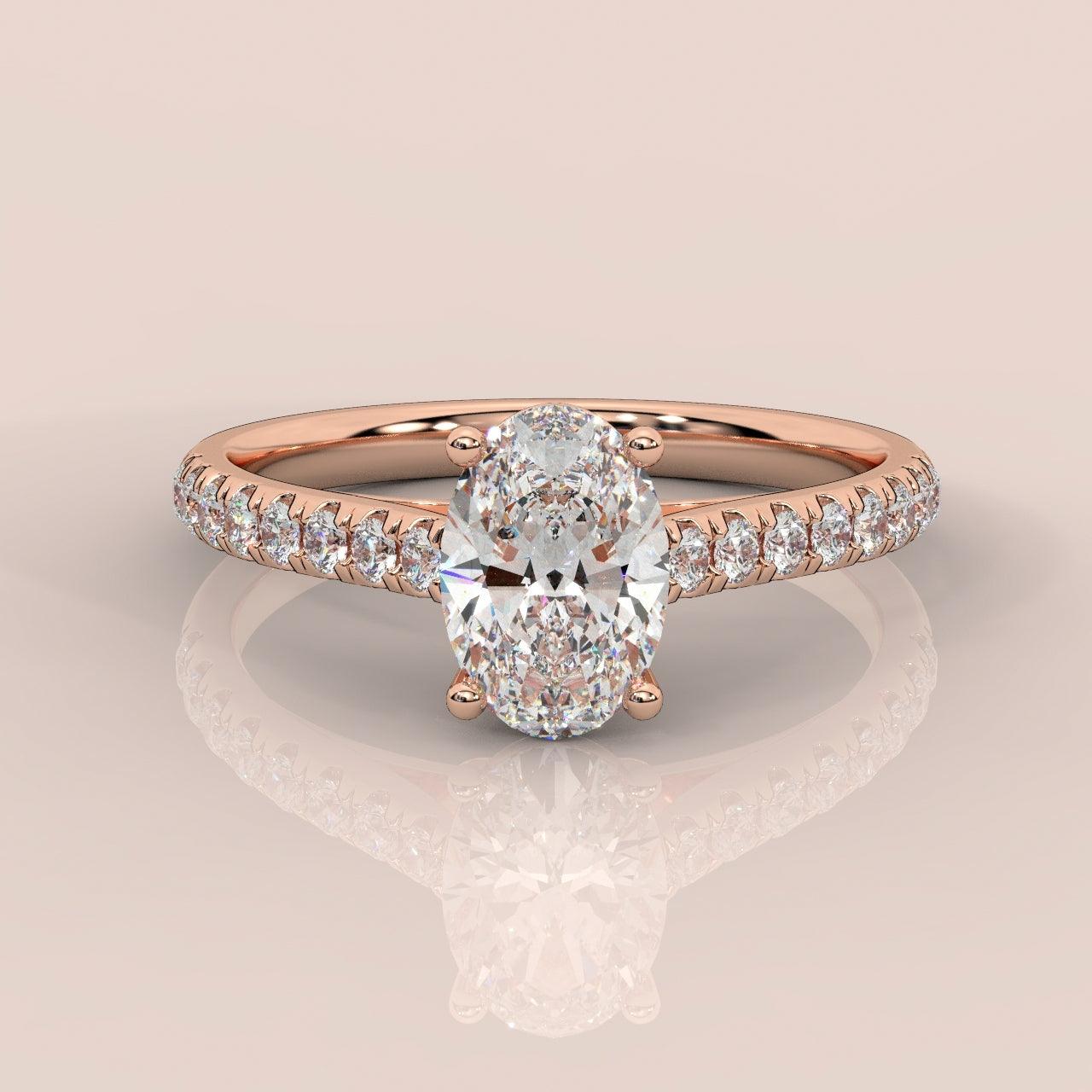 IGI Certified 2.00ct Lab Grown Oval Diamond Engagement Ring