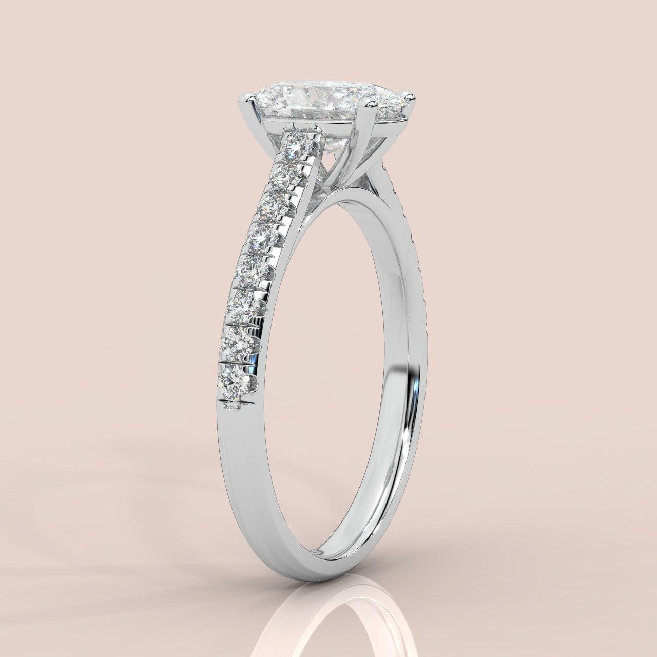 IGI Certified 2.00ct Lab Grown Oval Diamond Engagement Ring